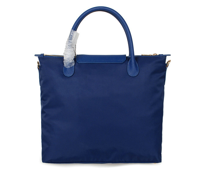 2014 Prada tessuto nylon shopper tote bag BN2107 dark blue - Click Image to Close